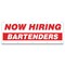 Signmission Now Hiring Bartenders Banner Apply Inside Accepting Application Single Sided B-120-30202 - alternate 1